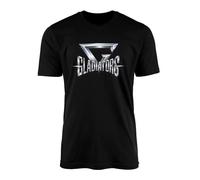 Gladiator Text T-Shirt Top Tee - Retro 90's TV Game Sport Show Eliminator Contestant Team Jet Lightning Cobra Warrior Wolf Unisex Clothing Clothes Gift (XL, Black Prime)