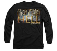 Gladiator Unleash Hell Mens Long Sleeve T Shirt, Black, X-Large
