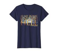 Gladiator Unleash Hell T-Shirt, Women, Navy Blue, Small