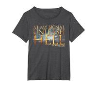 Gladiator Unleash Hell T-Shirt, Women's Plus, Dark Heather Grey, 3X