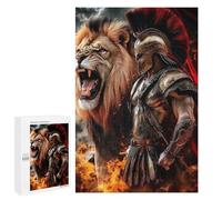 Gladiator Vs. Lion Epic Battle Puzzle 1000 Teile Schwer Puzzle Spielzeug Lernspiel Impossible Herausforderungsspielzeug Für Erwachsene Kinder 1000 PCS