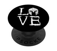 Gladiators Spartan Helmet Love Warrior Greek Sparta PopSockets Adhesive PopGrip