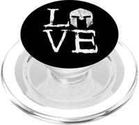 Gladiators Spartan Helmet Love Warrior Greek Sparta PopSockets PopGrip for MagSafe