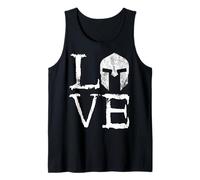 Gladiators Spartan Helmet Love Warrior Greek Sparta Tank Top