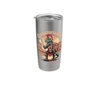 GladiatorSaurus T Rex Dinosaur Roman Gladiator Stainless Steel Insulated Tumbler