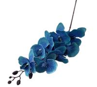 Gladiolus garden 5pcs Faux Butterfly Orchid Flower Branch 8 Heads Artificial Moth Phalaenopsis Plant 105cm Long for Wedding Centerpieces Floral Arrangement (blue)