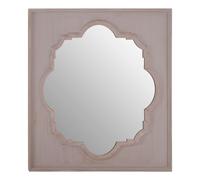 gladiyas quatrefoil design wall mirror in grey wooden frame