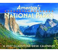 Gladstone Media, America’s National Parks 2027 Desk Calendar - Premium 13-Page Calendar, Stunning US Landscapes, Monthly Planner Page, Large Date Grid, Plastic-Free Packaging, 150 × 350mm, Gift