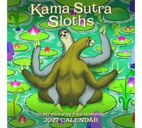 Gladstone Media, Kama Sutra Sloths 2027 Square Wall Calendar - 16-Month Calendar, Funny Sloth-Themed Illustrations, Humorous Gift Calendar, Monthly Planner, 12″ × 12″