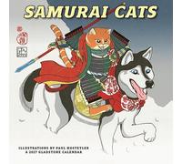 Gladstone Media, Samurai Cats 2027 Square Wall Calendar - 16-Month Calendar, Playful Samurai-Themed Cat Artwork, Monthly Square Wall Calendar, 12″ × 12″, Gift