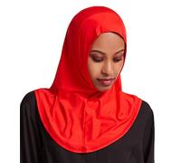 GladThink Women Girl Muslim Long Hijab Red