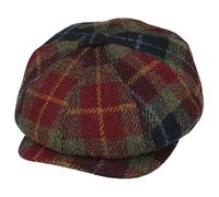Gladwinbond Newsboy Hat Harris Tweed Baker Boy Cap Flat Caps Gatsby Hats (L) Burgundy