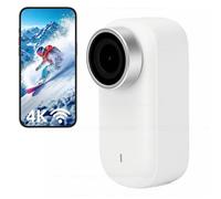 Glaeptio 4K Action Camera, 64GB Wearable Magnetic Thumb Camera (White) | Sports WiFi Camera with 150° Wide Angle Lens, IP65 Water Proof, for Vlogging Skiing Cycling Hiking