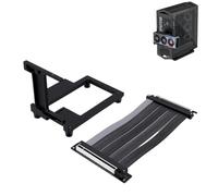 Glaeptio PCIe 5.0 Riser Cable, 200mm, Magnetic Vertical Mount | Open 7 or 8 Slot Case, GPU Compatibility, Gen 5 4 3 Support, Case Fit, Metal ABS Bracket