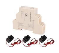 Glaeptio Smart WiFi Energy Meter 0 to 100A 3 Phase with 3 Current Sensors | 1% accuracy range, 2.4GHz WiFi with Smart and Smart Life support, Real time data and historical records via mobile APP