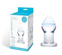 Gläs 3.25 Inch Amethyst Rain Handblown Glass Anal Butt Plug Training Ass Sex Toy