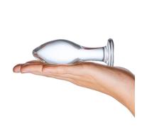 Gläs 4 Inch Classic Luxury Handblown Glass Anal Butt Plug Training Ass Sex Toy