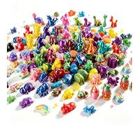 GLAITC 40Pcs 3D Printed Animals Set Mixed Colorful 3D Printed Animal Fidget Toy Cute Static Mini Random Animal Figures For DIY Home Office Desk Decoration Education Toy Party Favors Gifts Bag Fillers