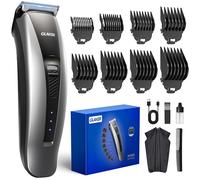 GLAKER Hair Clippers for Men Cordless - 2 in 1 Hair & Beard Trimmer Barber Clipper Kit with 8 Guards, Detachable Blades & Turbo Motor, Professional Mens Beard Grooming Kit for Hair Cutting, Trimming