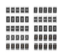 Glakyur 50Pcs Resistance 2512 SMD Resistor Samples Kit,10 Kindsx5pcs=50pcs R001 R002 R005 R008 R010 R015 R020 R025 R050 R100