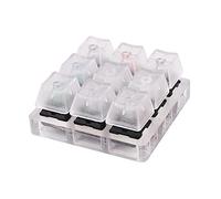 Glakyur Acrylic Keyboard Tester 9 Clear Plastic Keycap Sampler for Cherry MX Switches