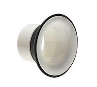 Glakyur Drum Enhancer ABS Rubber Drum Enhancer with Black Port Hole Protector,Mic Hole Drum Head,White