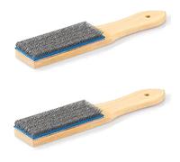 Glakyur File Card Brush Steel Card File Brush Cleaner Chip Metal Cleaning 8.26 Inch Length, 2 Pieces