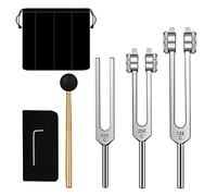 Glakyur Tuning Forks Set-128 Hz, 256 Hz, 512 Hz,Tuning Forks Perfect for,Sound,Keep Body, Mind and Spirit