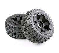 Glakyur Tyres and Wheel Hub Set for 1/5 Km Baja 5B Rc Car Parts- Rear 170X80