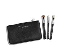 Glam and Go Mini Eye Brush Set by SIGMA for Women - 4 Pc Blending Mini Brush - E25, Eye Shading - E55, Pencil - E30, Beauty Bag