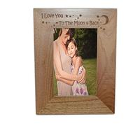 Glam - FBA I Love you to the moon and Back 4 x 6 Oak Photo Frame