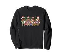 Glam Guitar Sloths Christmas Rock Band Music Sweatshirt