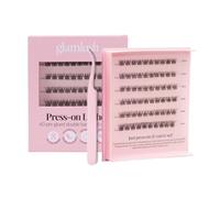 Glam Lash Self Adhesive False Eyelashes, Double Strips, Pre-Glued, 24 Hours, No Glue, No Remover, Reusable and Waterproof, 60 Groups of Natural Eyelashes