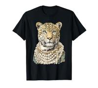 Glam Leopard Glamorous Feline Animal Art Boujee Aesthetic T-Shirt
