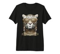 Glam Leopard Glamorous Feline Animal Boujee Aesthetic Premium T-Shirt