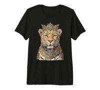 Glam Leopard Glamorous Feline Animal Boujee Aesthetic Premium T-Shirt