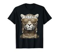 Glam Leopard Glamorous Feline Animal Boujee Aesthetic T-Shirt