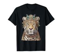 Glam Leopard Glamorous Feline Animal Boujee Aesthetic T-Shirt