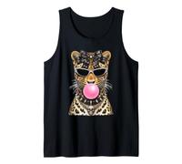 Glam Leopard with Sunglasses Punk Animal Bubblegum Gothic Tank Top