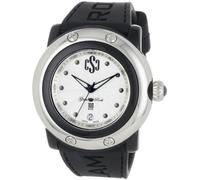 Glam Rock Women's GR62020 Miami Beach Silver Dial Black Silicone Watch