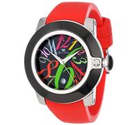 Glam Rock Women's 'SoBe' Swiss Quartz Stainless Steel and Silicone Casual Watch, Color:red (Model: GR32040)