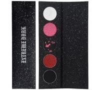 Glam Smokey Eye Eyeshadow Palette, Dark Red Smoky Eye Shadow Palettes for Halloween Goth Make up Glitter Shimmer Matte Pallets, White Silver Pink Red Black
