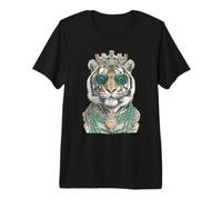 Glam Tiger with Sunglasses Glamorous Royal Animal Boujee Premium T-Shirt