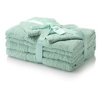 Glamaxx Supreme 100% Cotton 500gsm 4 or 3 Piece Bale Set Hotel Towel Set Hotel Grade - Bath Towel, face cloth, Hand towel (6 Piece Set, Mint)