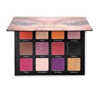 Glamazon Eyeshadow Palette, Rebel Rose - 12 Shades - Versatile Eye Makeup Set for Iridescent Day and Night Looks, Red Tones