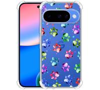 GlamCase Clear Case for Google Pixel 10, Pixel 10 Case - Dog Cat Paw Watercolored design printed ShockProof Protective Clear TPU Designer Back Case/Cover for Pixel 10