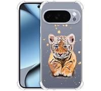 GlamCase Clear Case for Google Pixel 10 Pro, Pixel 10Pro Case - Cute Baby Tiger design printed ShockProof Protective Clear TPU Designer Back Case/Cover for Pixel 10 Pro