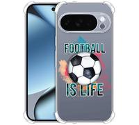 GlamCase Clear Case for Google Pixel 10 Pro XL Case - Football is Life design printed ShockProof Protective Clear TPU Designer Back Case/Cover for Pixel 10 Pro XL