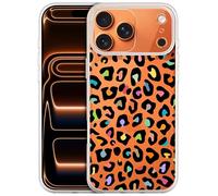 GlamCase Clear Case for iPhone 17 Pro, iPhone 17 Pro Case - Leopard Skin Multicolor Pattern design printed Cute Crystal Clear Acrylic Protective Designer Clear Back Case/Cover for iPhone 17 Pro