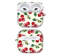 GlamCase for AirPods 3rd Generation Case, AirPods 3 Case - Cherry Watercolor Pattern Design Printed Cute Plastic Hard Snap on Protective Designer AirPod Case/Cover for AirPods 3rd Gen (2021)